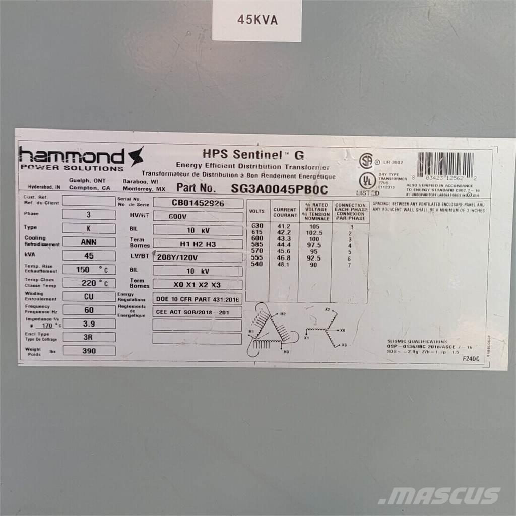  HAMMOND SG3A0045PB0C Bouw - Overige