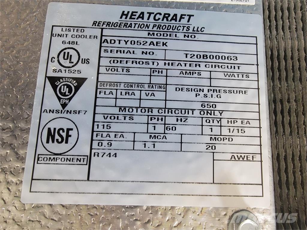  HEATCRAFT ADTY052AEK Verhittings en ontdooi apparatuur