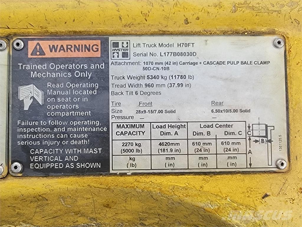 Hyster H70FT Bouw - Overige