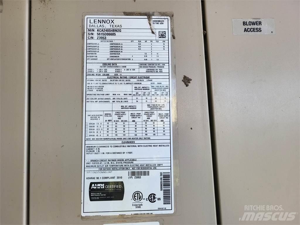  LENNOX KCA240S4BN2G Verhittings en ontdooi apparatuur