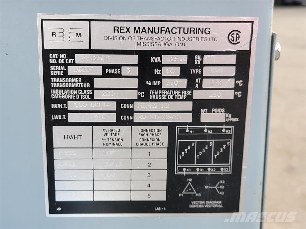 REX B-125JF Bouw - Overige