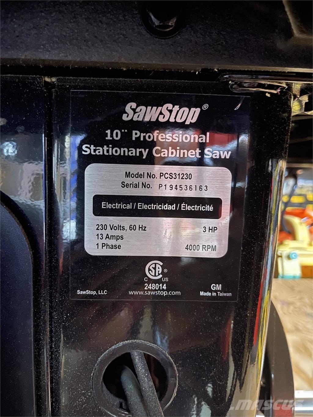  SAWSTOP PCS31230 Bouw - Overige