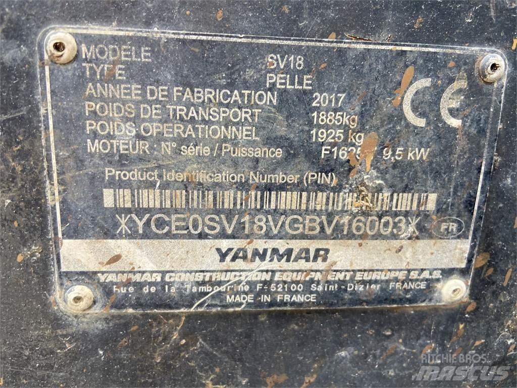 Yanmar SV18 Minigraafmachines < 7t