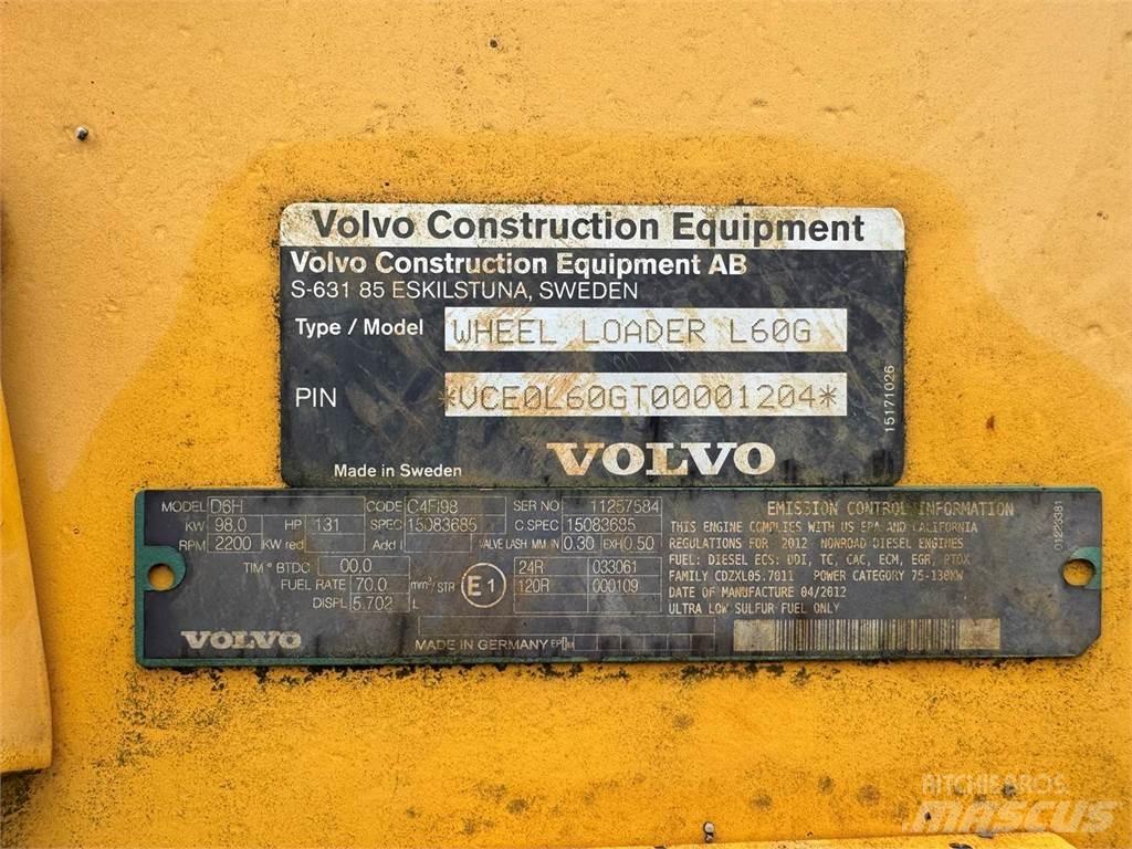 Volvo L60G Wielladers