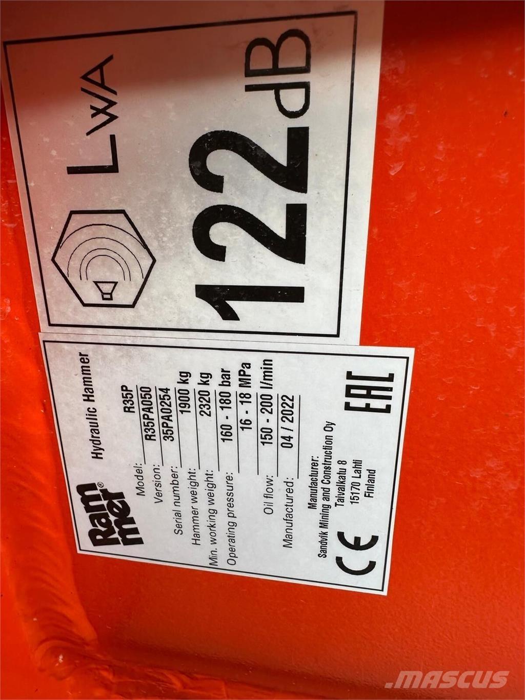 Rammer R35P Bouw - Overige