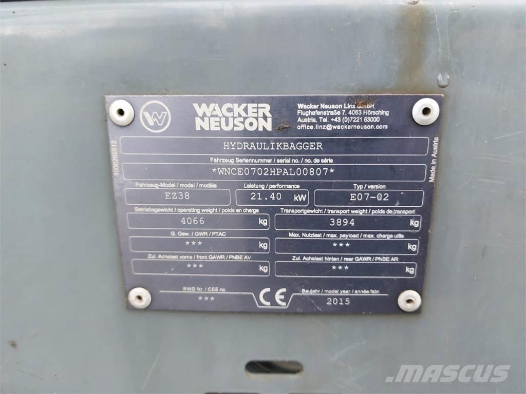Wacker Neuson EZ38 Rupsgraafmachines