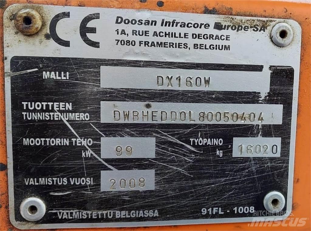 Doosan DX160W Rupsgraafmachines