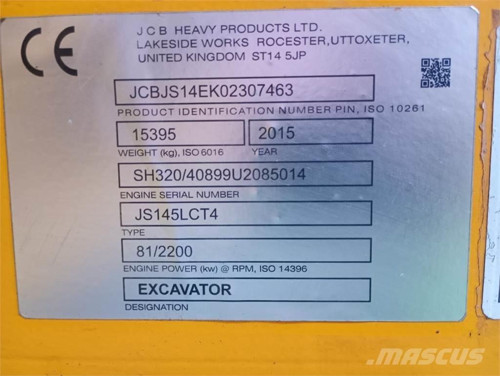 JCB JS 145 Rupsgraafmachines