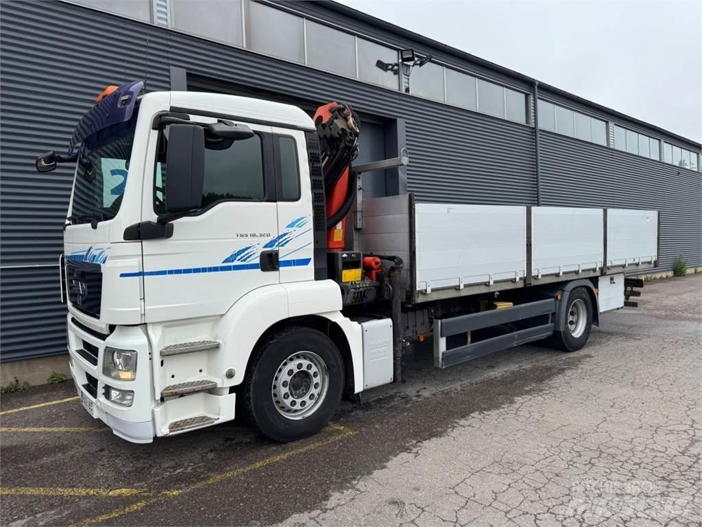 MAN TGS 18.320 Vlakke laadvloer met kraan