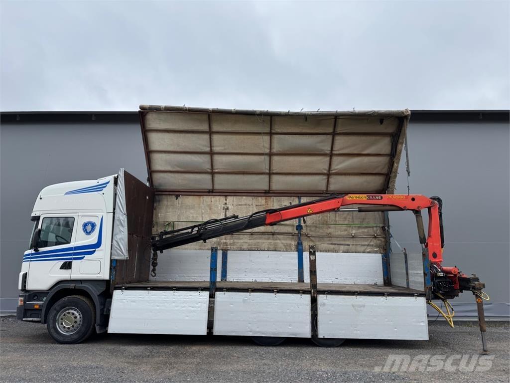 Scania 144G 6x2 Vlakke laadvloer met kraan