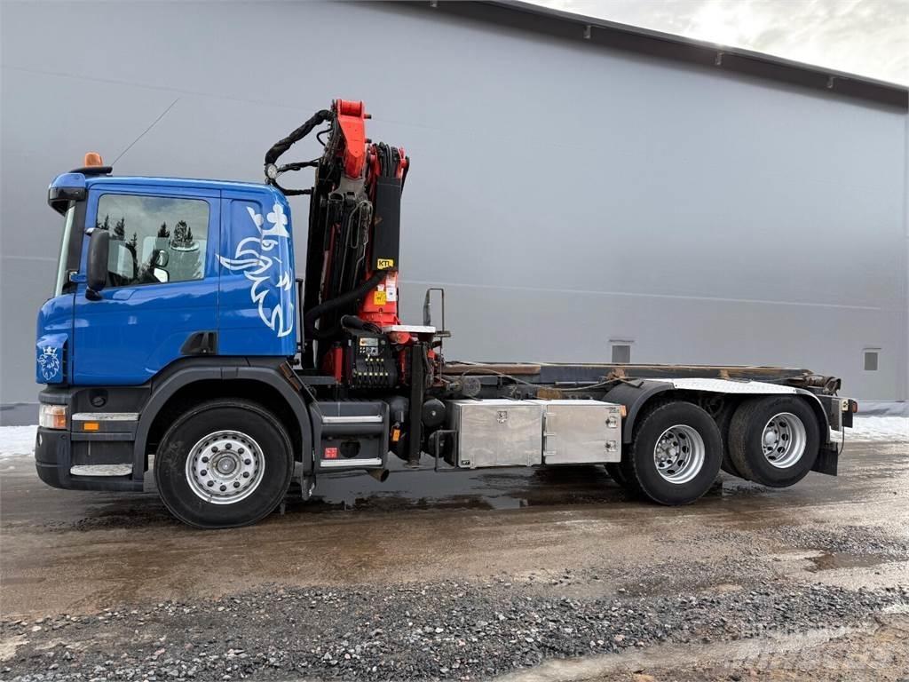 Scania p380 Vlakke laadvloer met kraan