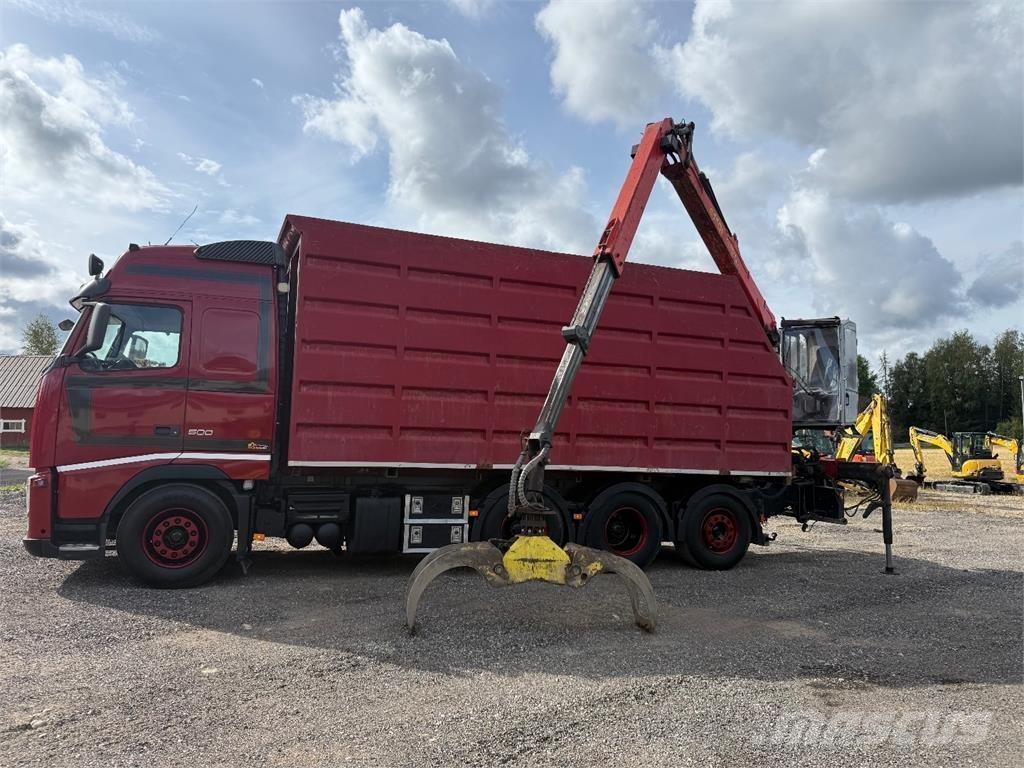 Volvo FH500 Vlakke laadvloer met kraan