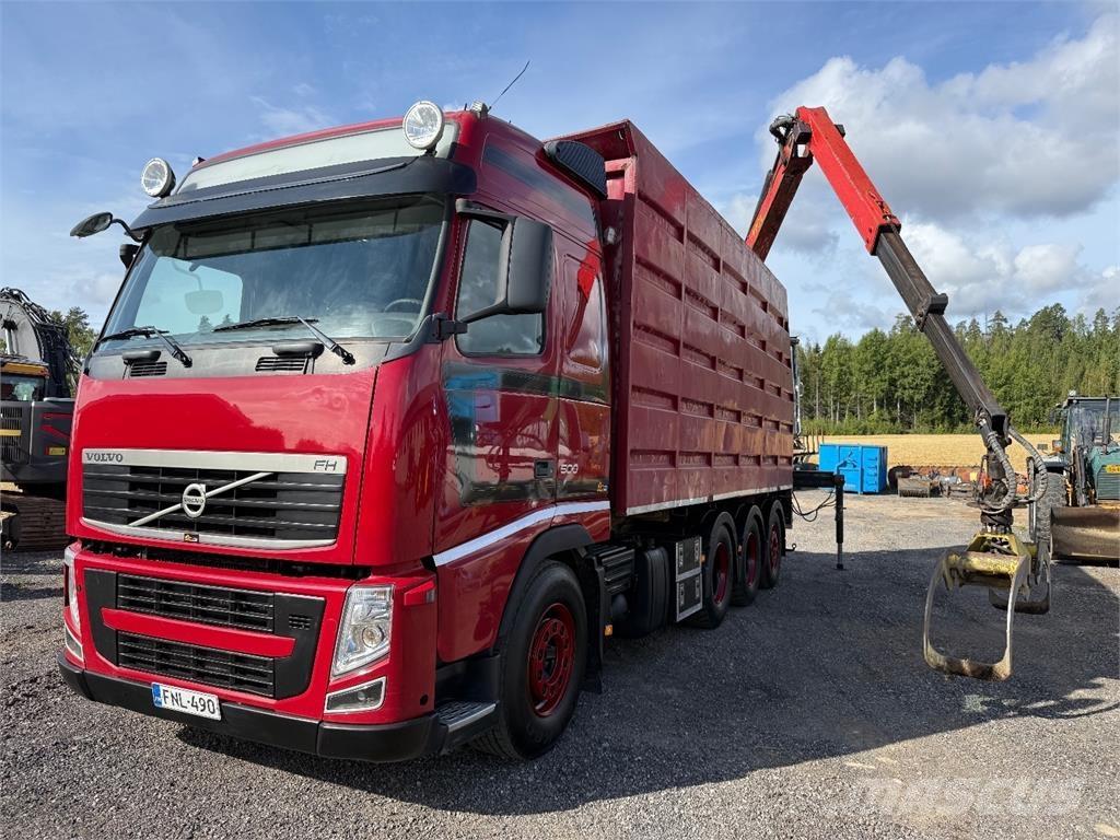 Volvo FH500 Vlakke laadvloer met kraan