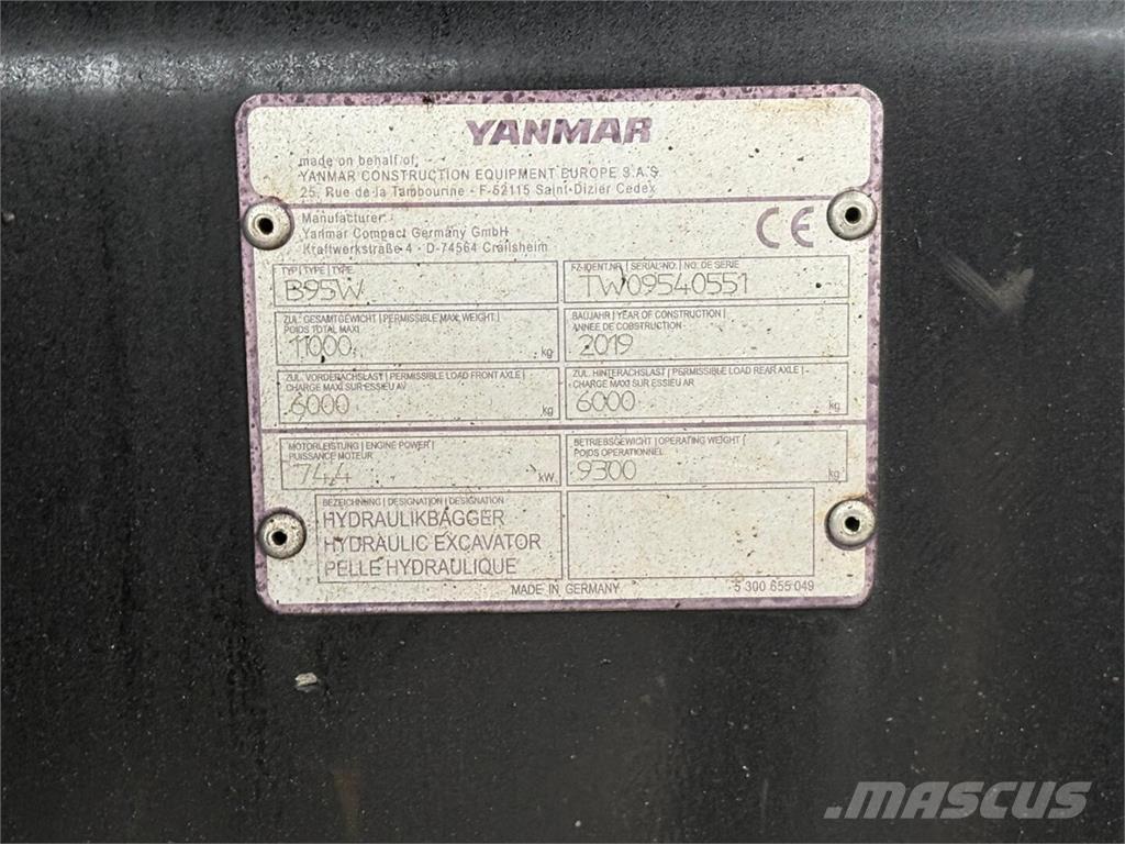 Yanmar B 95 W Wielgraafmachines