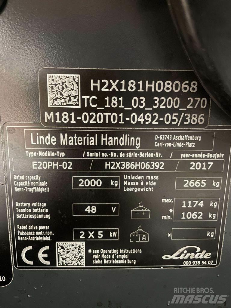 Linde E20PH-02-386 Elektrische heftrucks