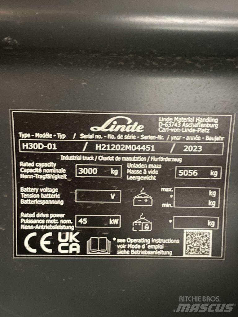 Linde H30D-01-1202 Diesel heftrucks