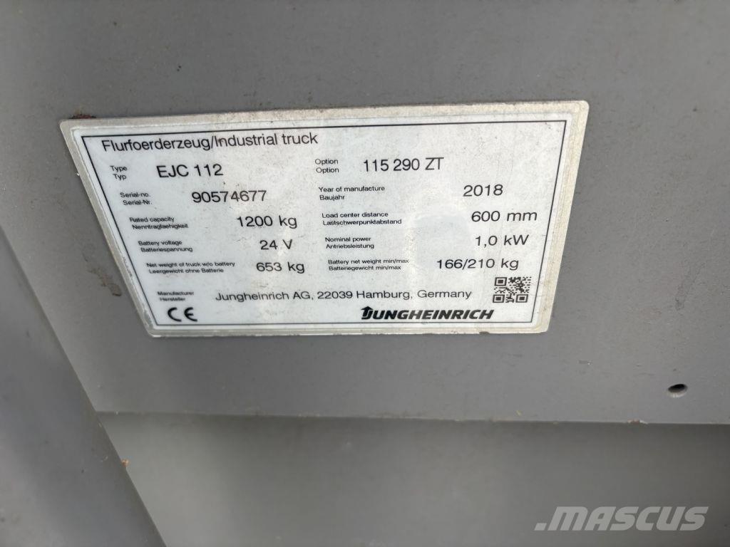 Jungheinrich EJC 112 Stapelaar meeloop