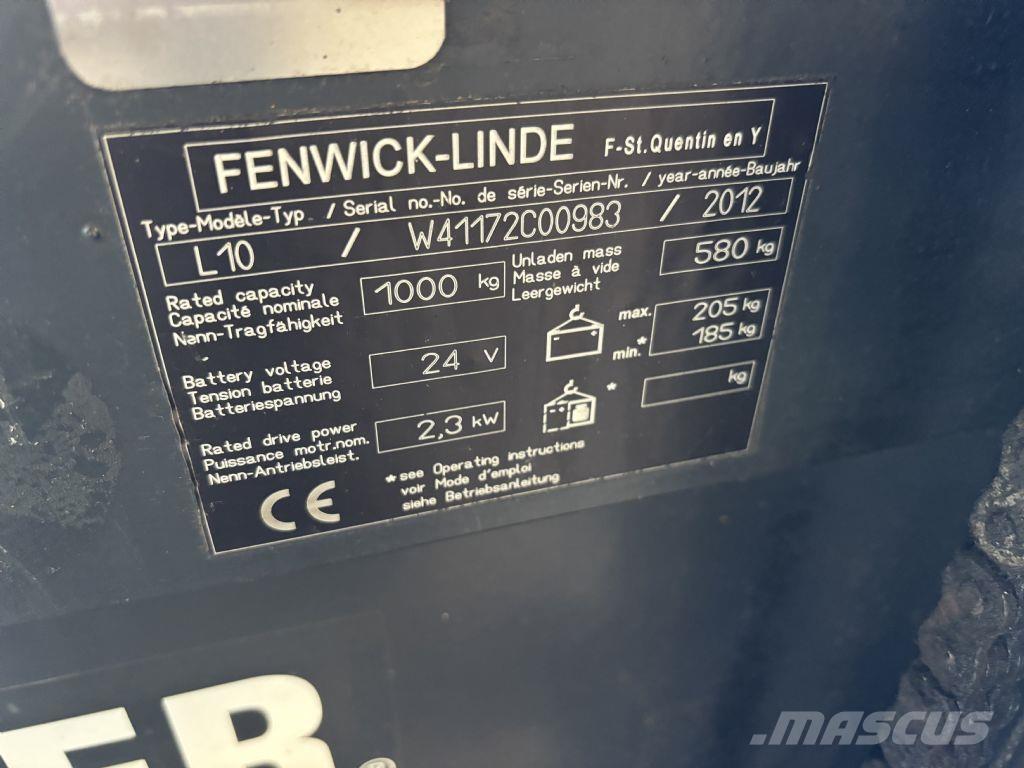 Linde L10 Stapelaar meeloop