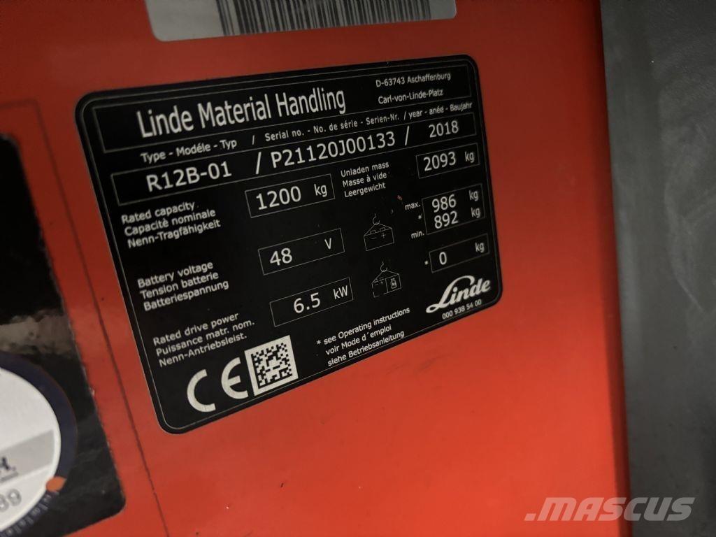 Linde R12B-01 Reachtruck voor hoog niveau