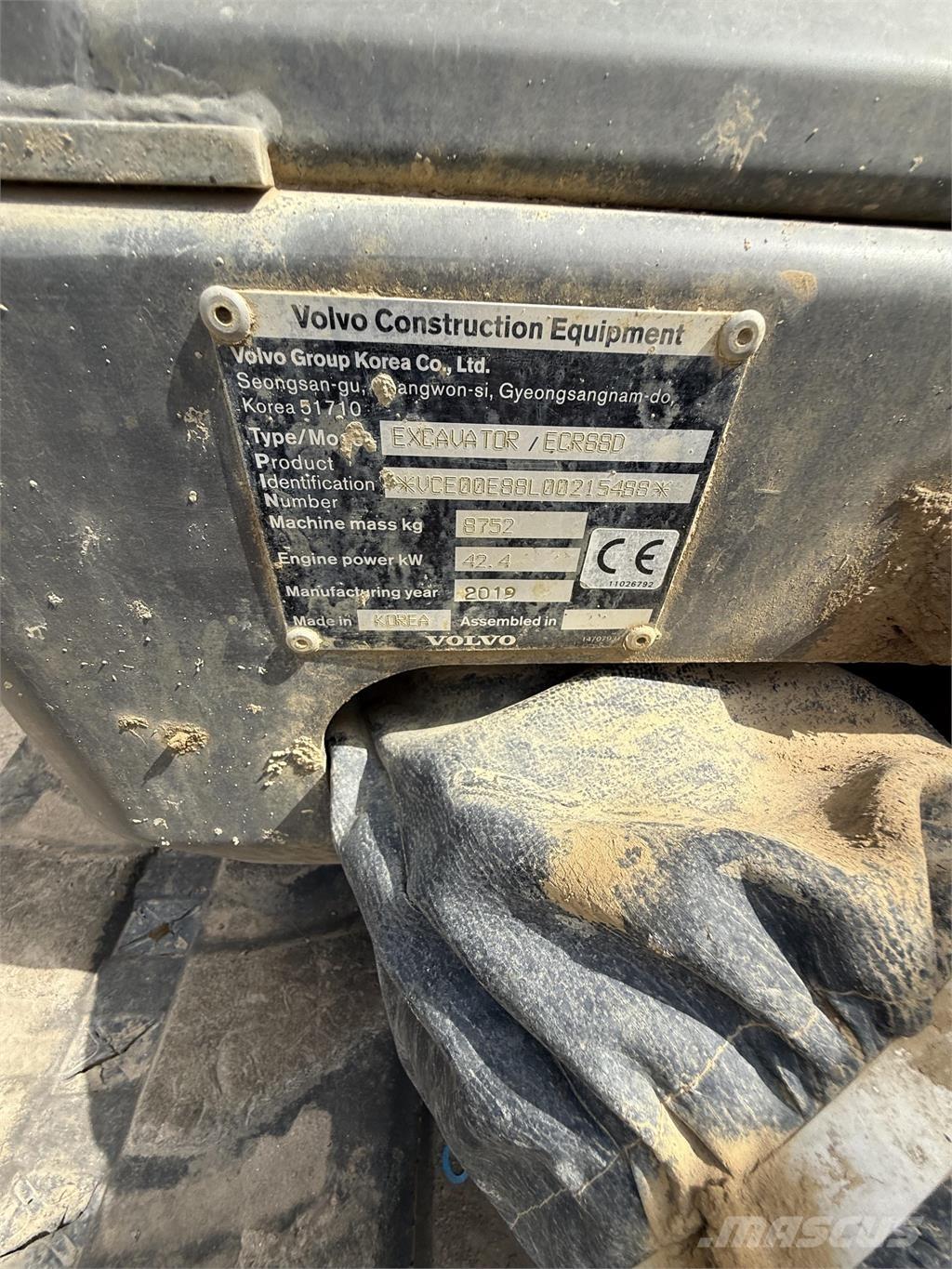 Volvo ECR88D Rupsgraafmachines