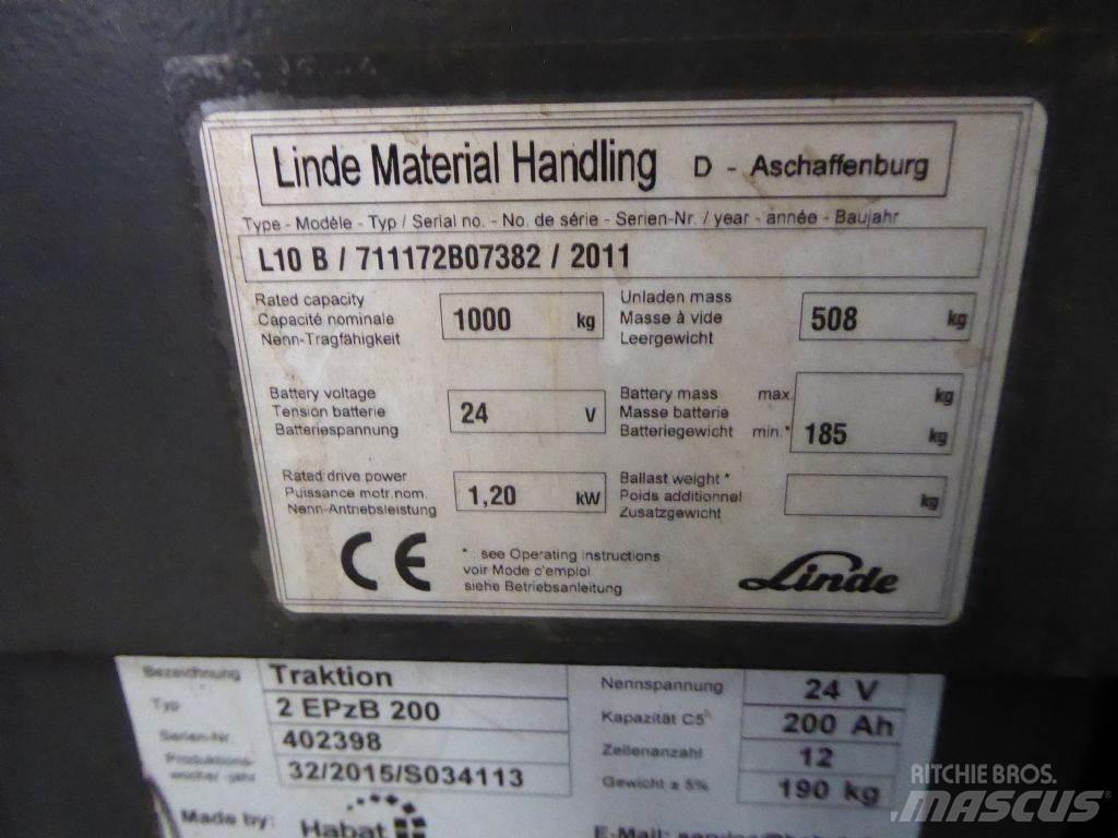 Linde L10B Stapelaar meeloop