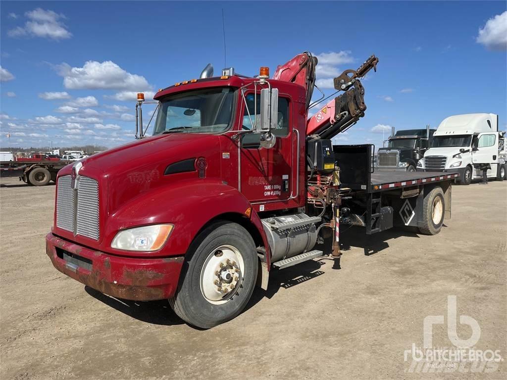 Kenworth T370 Vlakke laadvloer met kraan