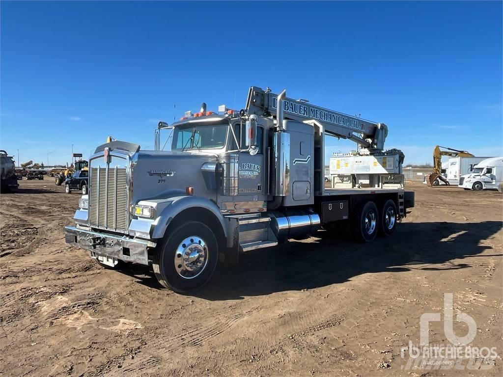 Kenworth W900 Vlakke laadvloer met kraan