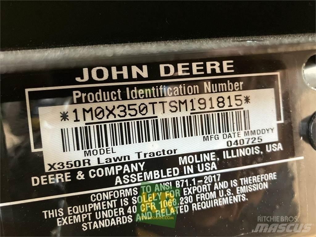 John Deere X350R Rijmaaiers