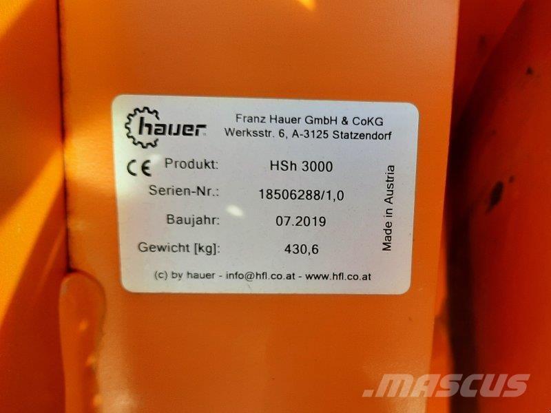 Hauer HSH 3000 Sneeuwschuivers en -ploegen