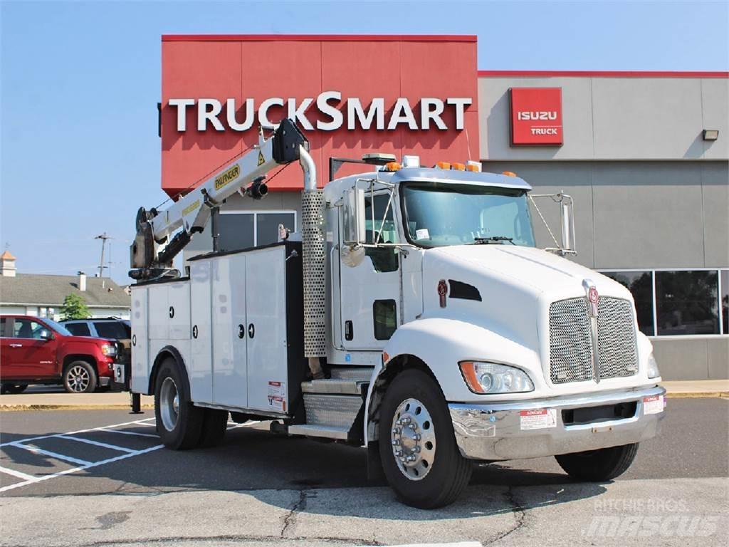 Kenworth T370 Vlakke laadvloer met kraan