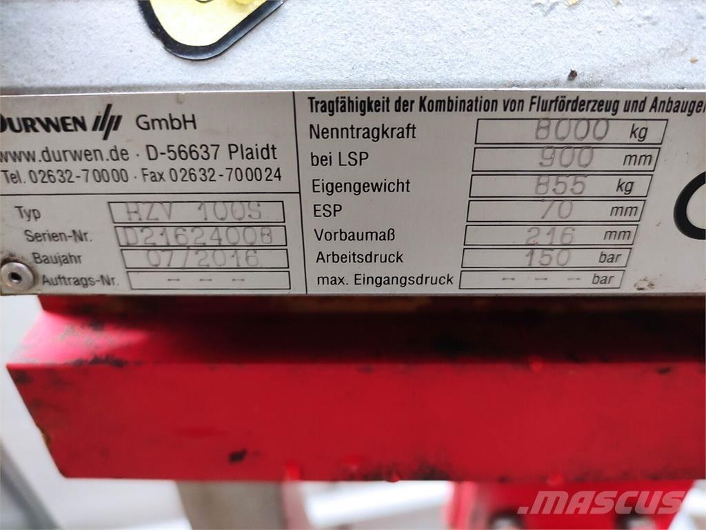 Durwen RZV100S Laden en Lossen - overige