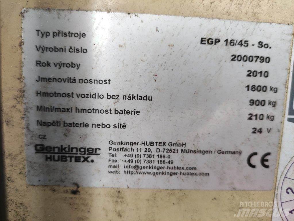 Hubtex EGP16/45-So Stapelaar meeloop