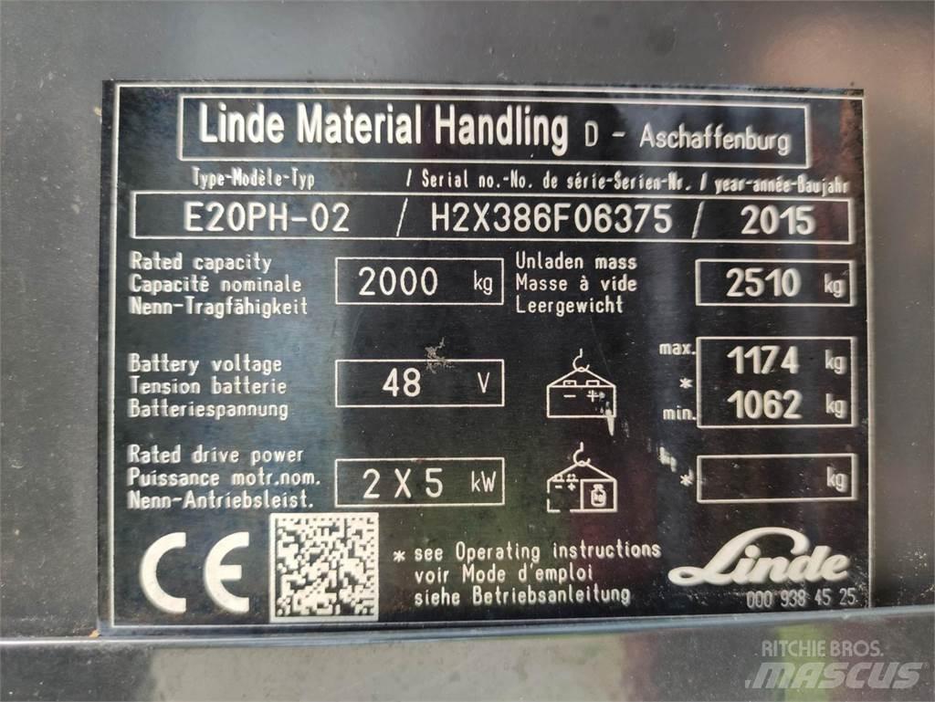 Linde E20-PH-02 Elektrische heftrucks