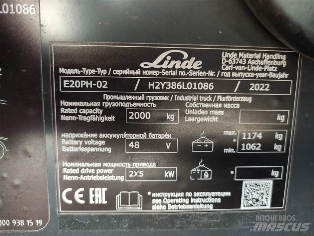 Linde E20PH-02-386-EVO Elektrische heftrucks