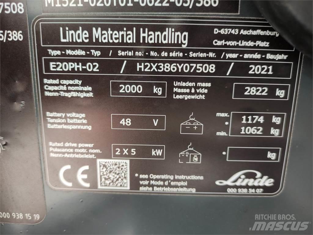 Linde E20PH-02-386-EVO Elektrische heftrucks