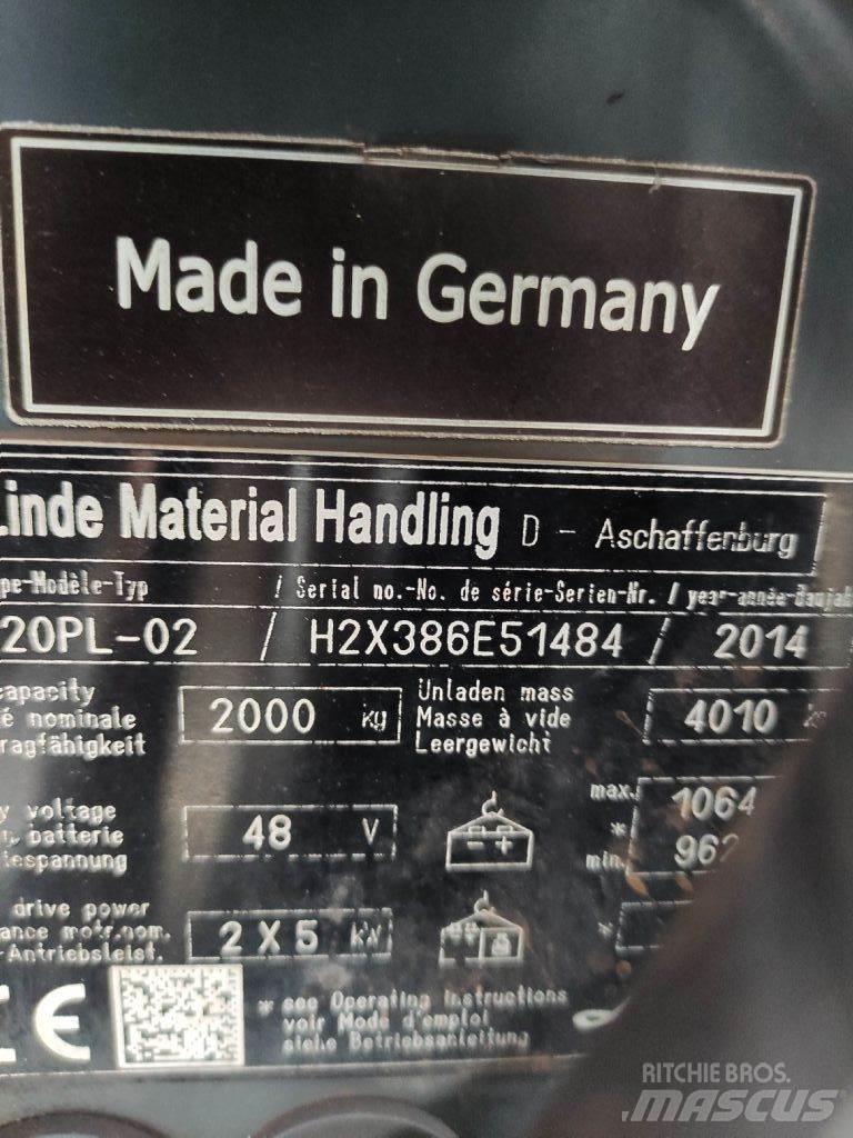 Linde E20PL-02-386 EVO Elektrische heftrucks