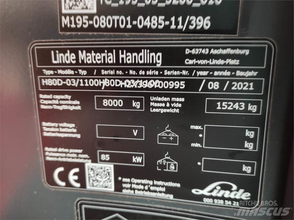 Linde H80D-1100-03-396 Diesel heftrucks