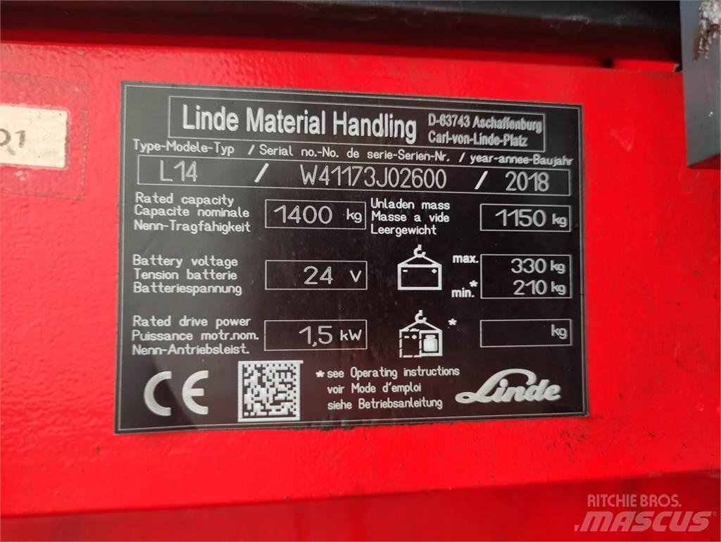 Linde L14-1173 Stapelaar meeloop