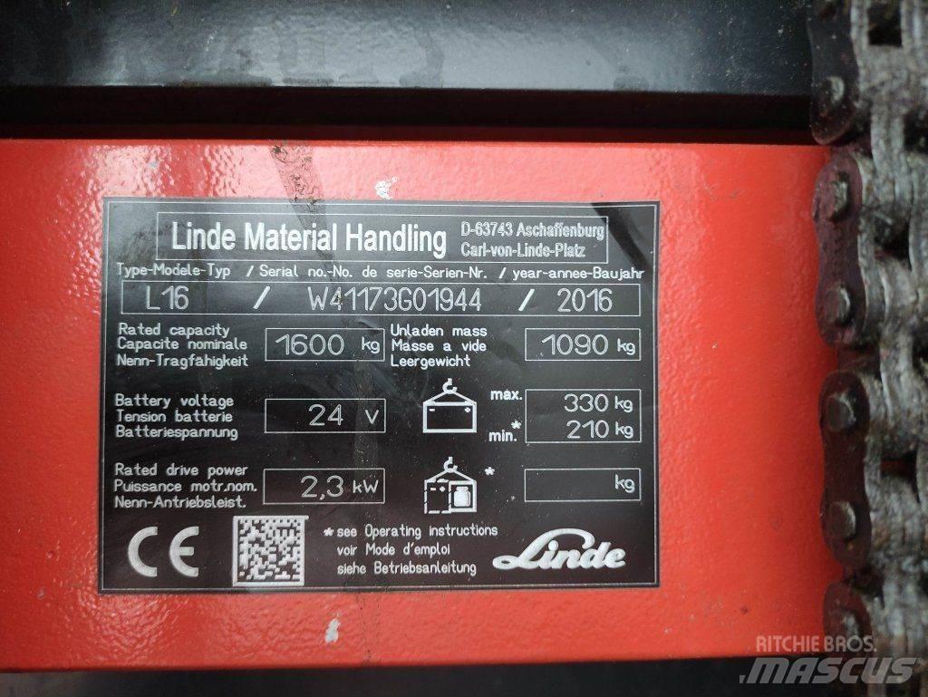 Linde L16i-1173 Stapelaar meeloop