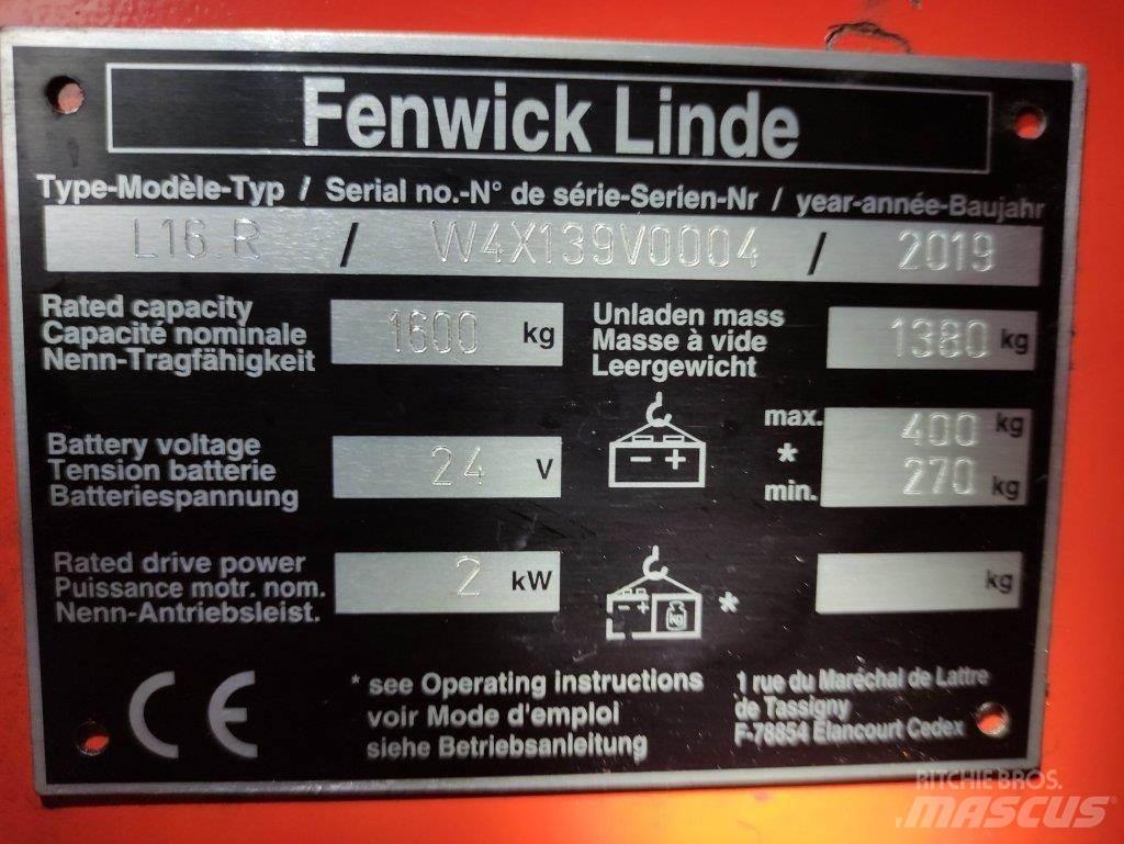 Linde L16R Stapelaar meeloop
