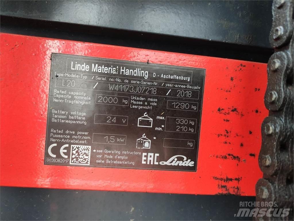 Linde L20i-1173 Stapelaar meeloop