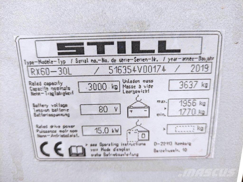 Still RX60-30 L Elektrische heftrucks