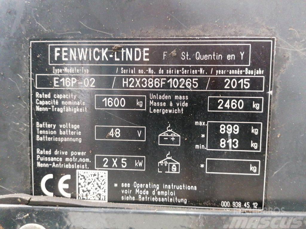 Linde E16P-02 Elektrische heftrucks