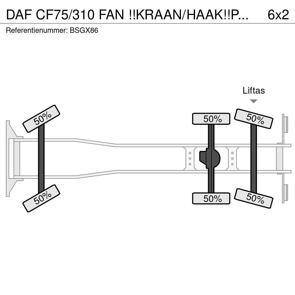 DAF CF75/310 FAN !!KRAAN/HAAK!!PERSCONTAINER!!HIGH PRE Vrachtwagen met containersysteem