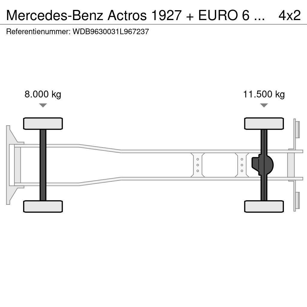 Mercedes-Benz Actros 1927 + EURO 6 + LIFT Bakwagens met gesloten opbouw