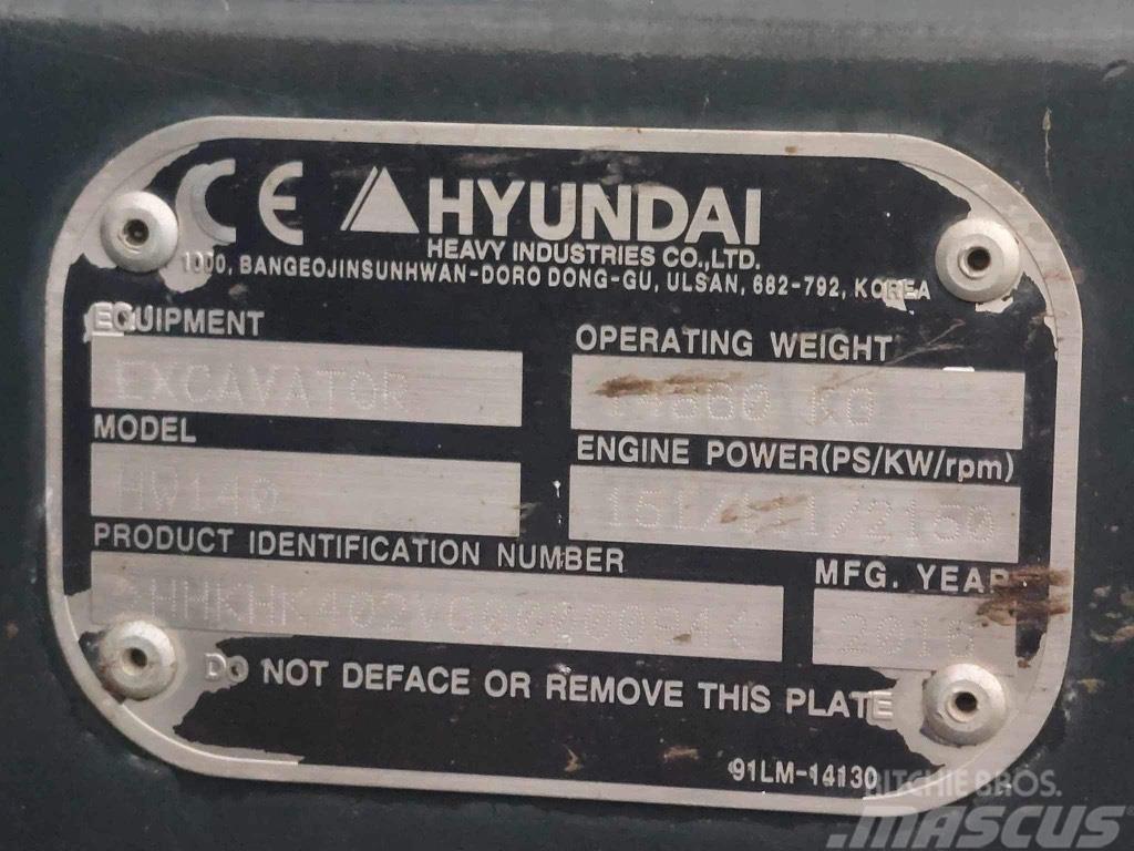 Hyundai HW140 Wielgraafmachines