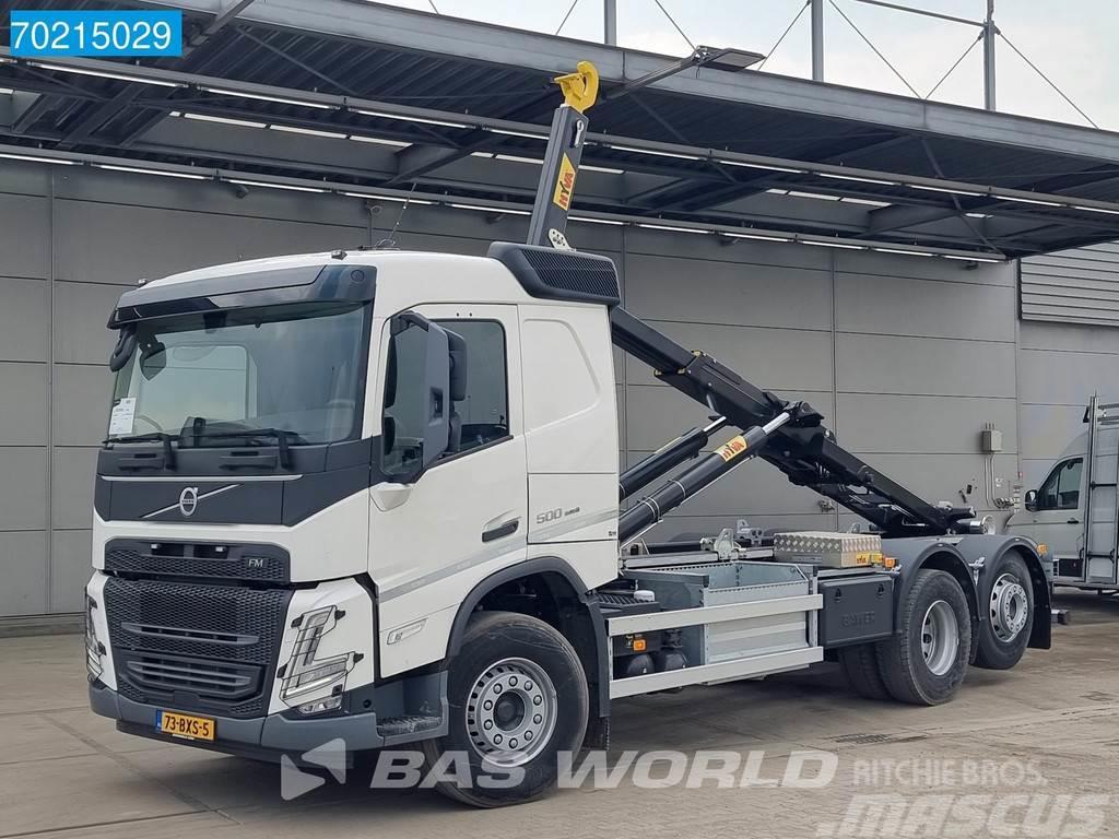 Volvo FM 500 6X2 Hyva 20-60S Lift-Lenk Asche Euro 6 Vrachtwagen met containersysteem