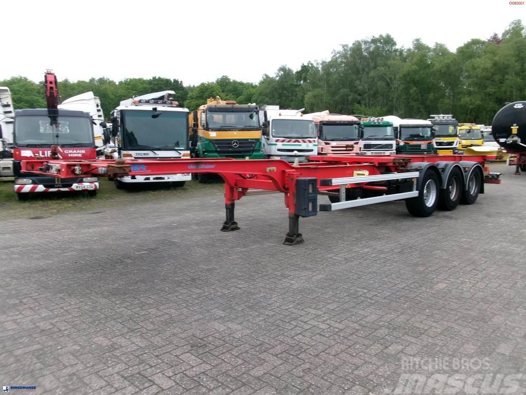Asca 3-axle container trailer 20, 40, 45 ft Containerchassis