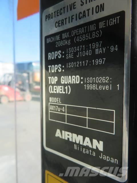 Hitachi / airman ZX17U-4 / AX17U-4 Cabine en interieur