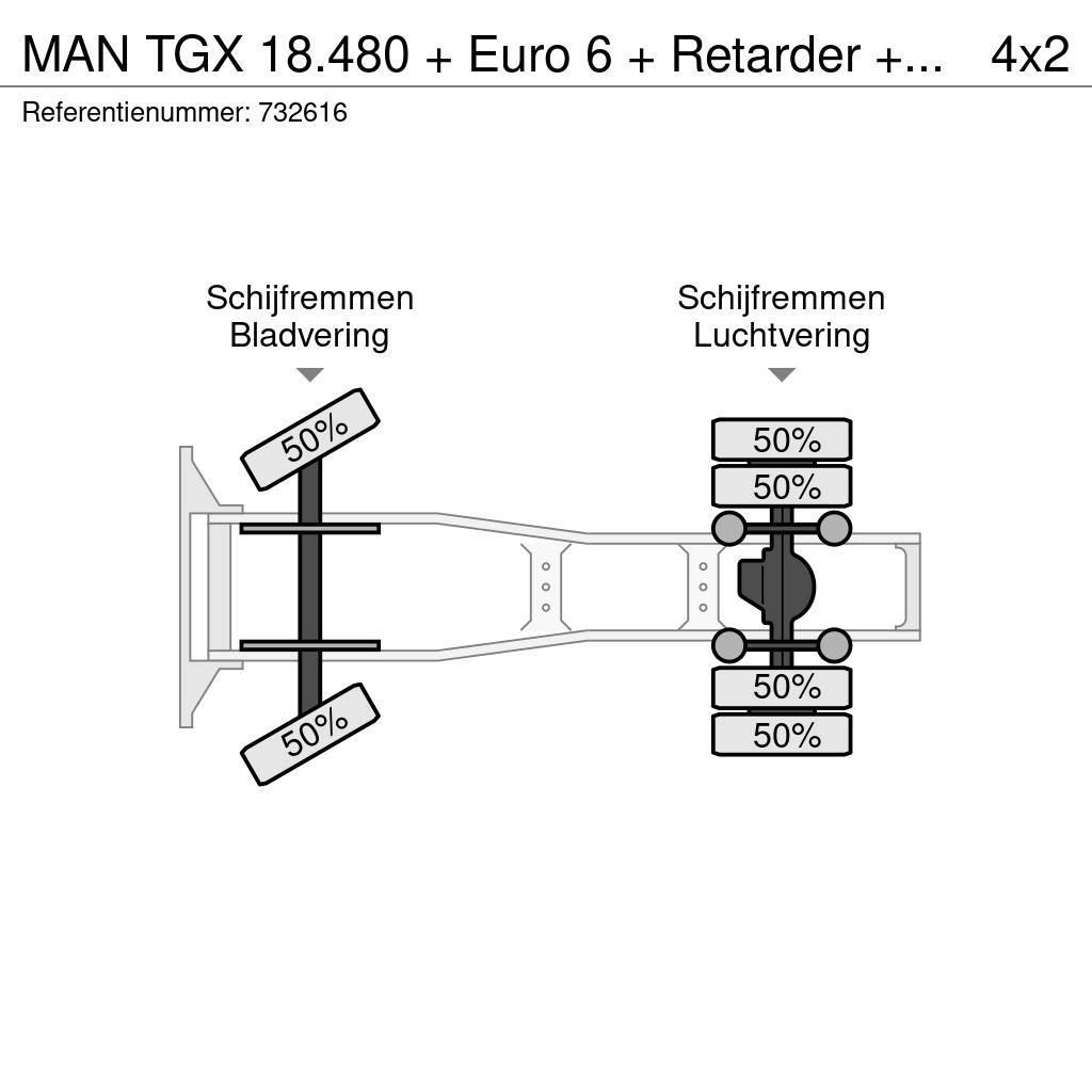 MAN TGX 18.480 + Euro 6 + Retarder + 3 pieces in stock Trekkers